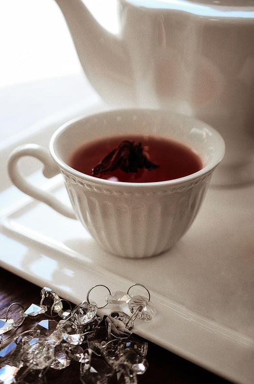Cup of hibiscus tea
